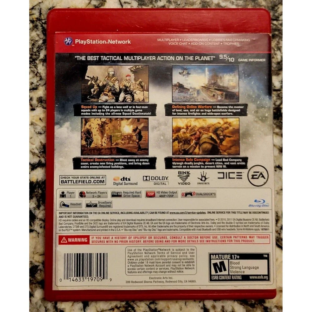 Sony PlayStation 3 PS3: Battlefield: Bad Company 2 Greatest Hits, FAST SHIPPING